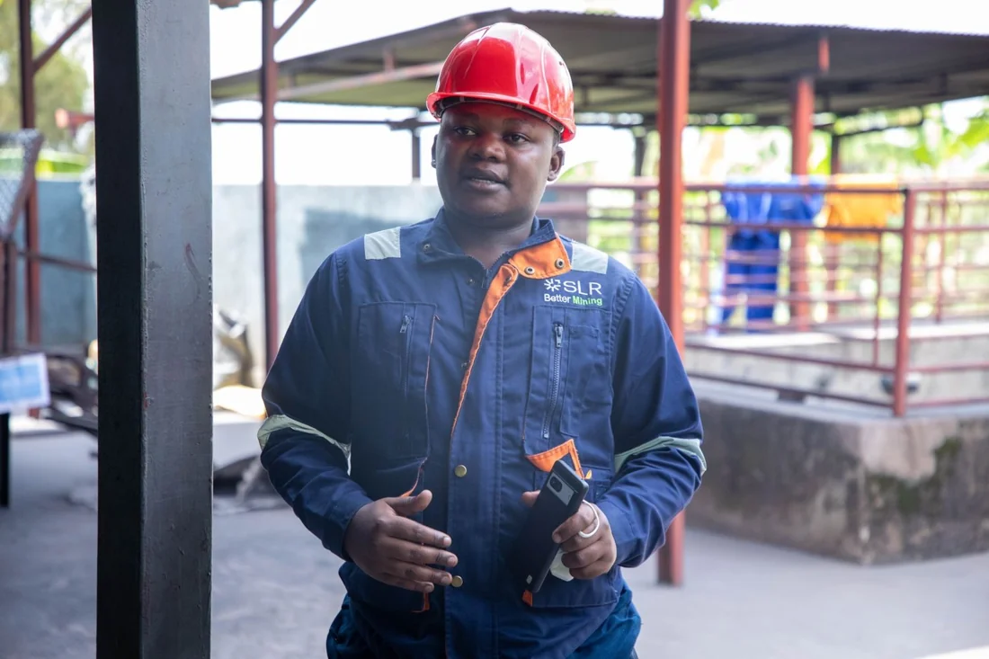 Mining professional in protective workwear